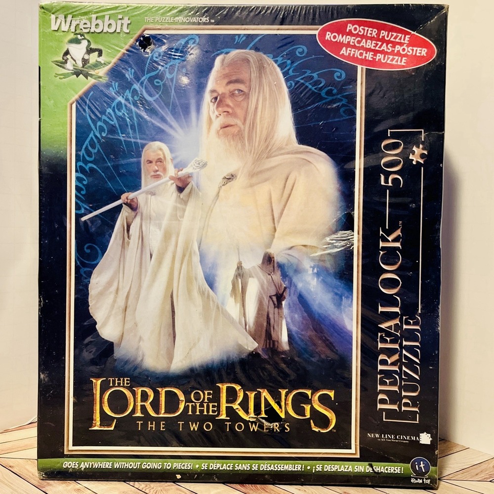 Wrebbit 2002 Lord of the Rings Gandalf the White 500 Piece Poster Puzzle‎ Sealed